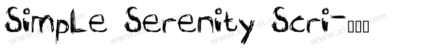Simple Serenity Scri字体转换